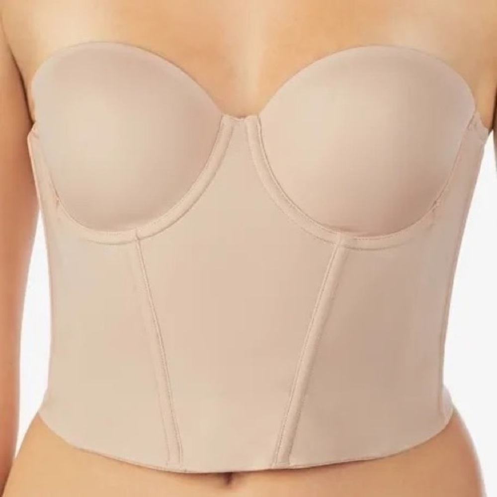 On Gossamer - Women's Beautifully Basic Bustier Bra - 32C - Nude